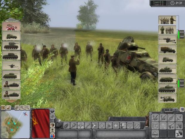 A Russian officer inspecting his men.
