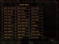 Spawn menu