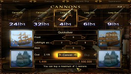 Buy/Sell Cannons Interface