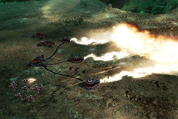Ingame Flame Defence Turrets