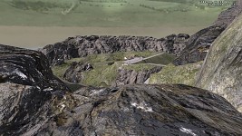 Postcard view of Checkpoint Alpha