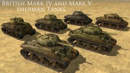 British Mk IV and Mk V Shermans
