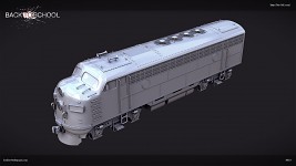 EMD FP7 Locomotive - High Poly Model by IceDev