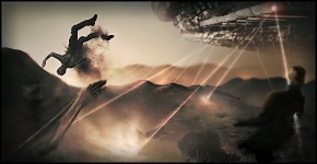 The Ark shooting zombies in wasteland