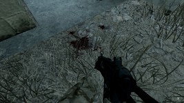 Non fatal hit blood splaterring