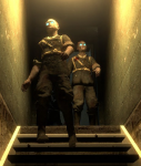 ...down the stairs they come...