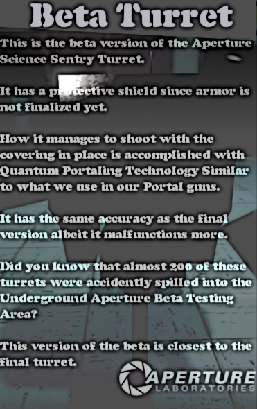 Beta Turret Trading Cards