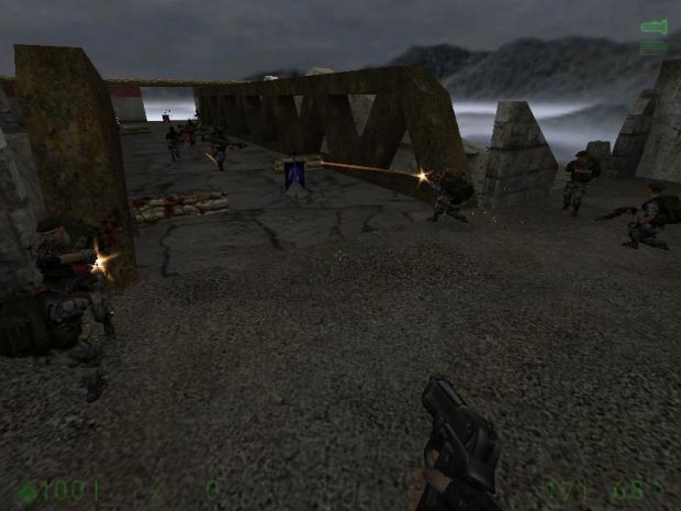 Enemies rushing to take flag
