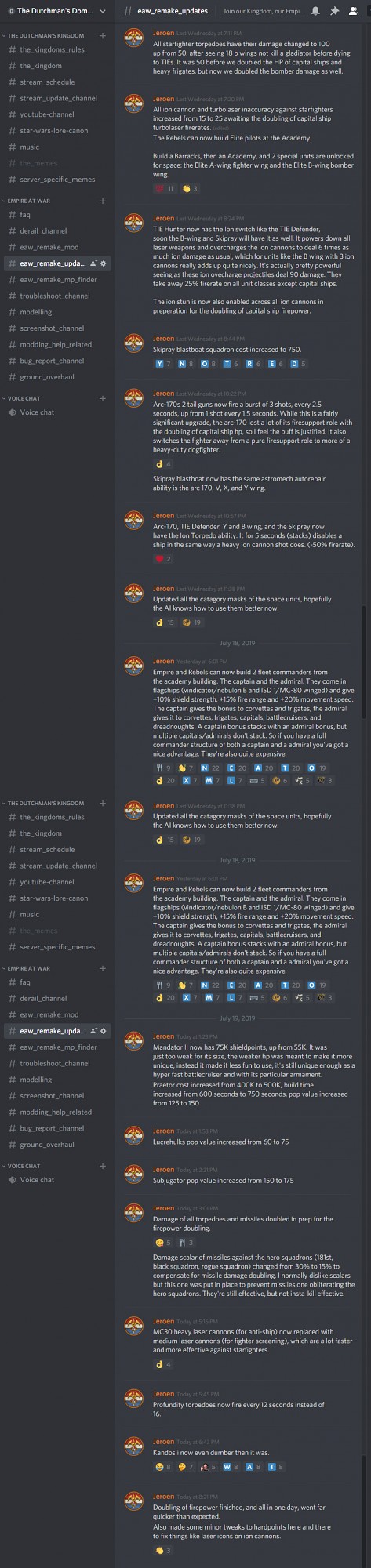 This week in EAW Remake updates