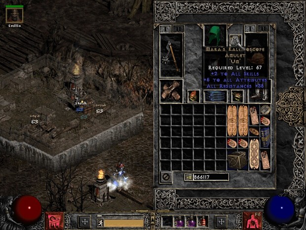 socketed maras image - Legendary Realm mod for Diablo II: Lord of