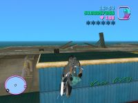 The duncati in a jump on the bike park
