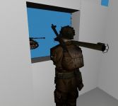 Soldier Carrying a Bazooka