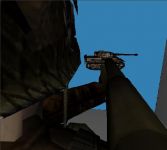 Soldier aiming a Bazooka