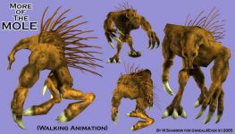 The Mole walking