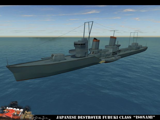 Japanese Fubuki-class destroyer "Isonami" 