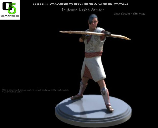 Trythian Light Archer: Modelled Concept
