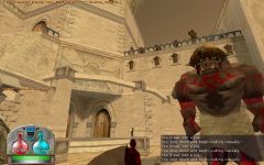 Shahaddar Palace, terrace assault