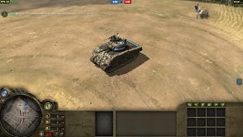 Sherman with sandbag skirts