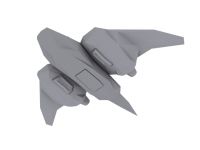 Clay Render of UNSC 'Manta' (Pre-alpha) (Bottom)