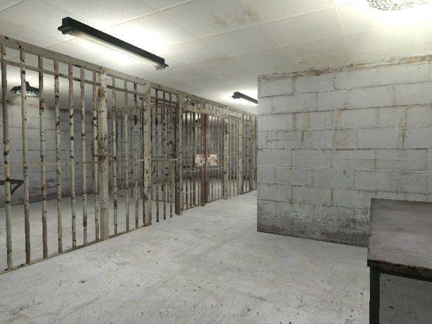 Prison cells view from hallyway door