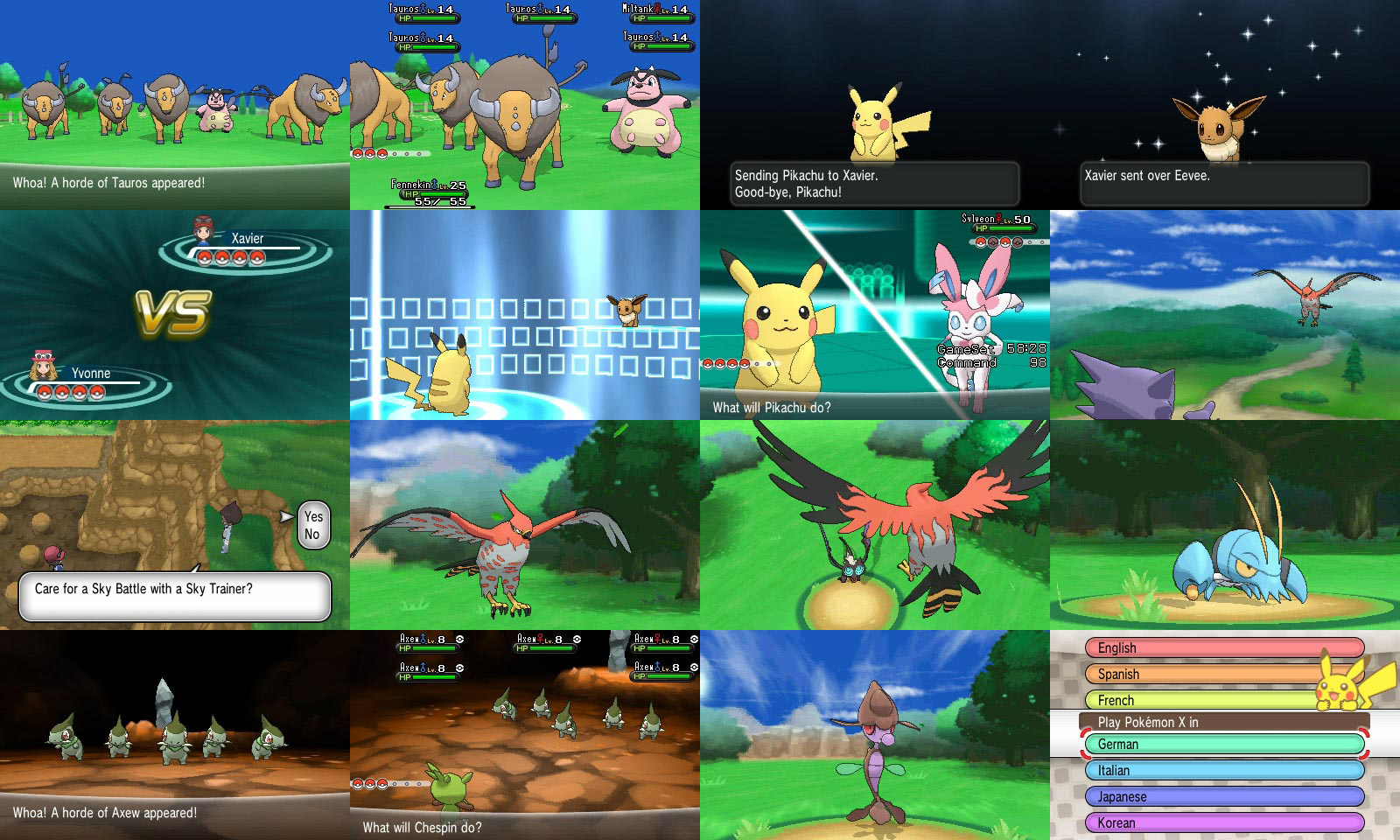 What are some of the Pokemon introduced in the Pokemon X and Y games?