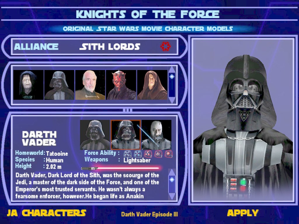   Star Wars Jedi Knight Jedi Academy Knights Of The Force -  4