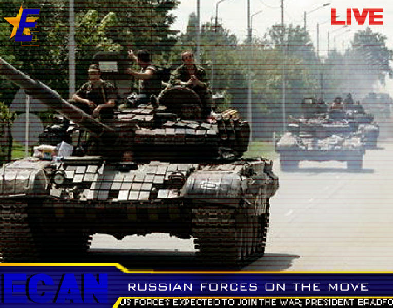 Русские уже вступили в город Гори. Там около 50 российских танков и