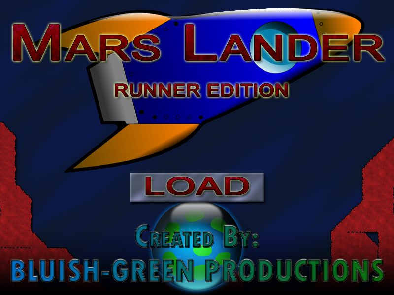 Title-screen of Mars Lander Runner