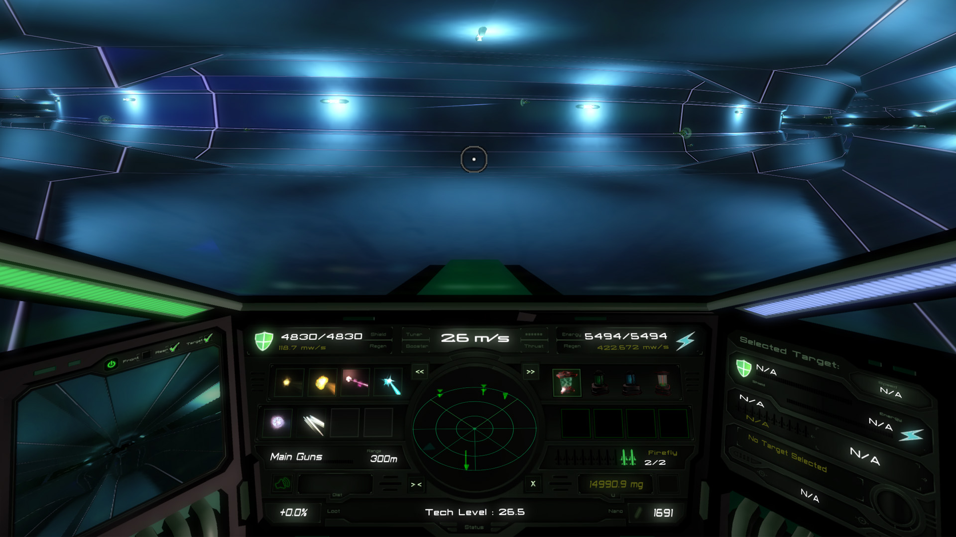 Inside Spaceship Cockpit
