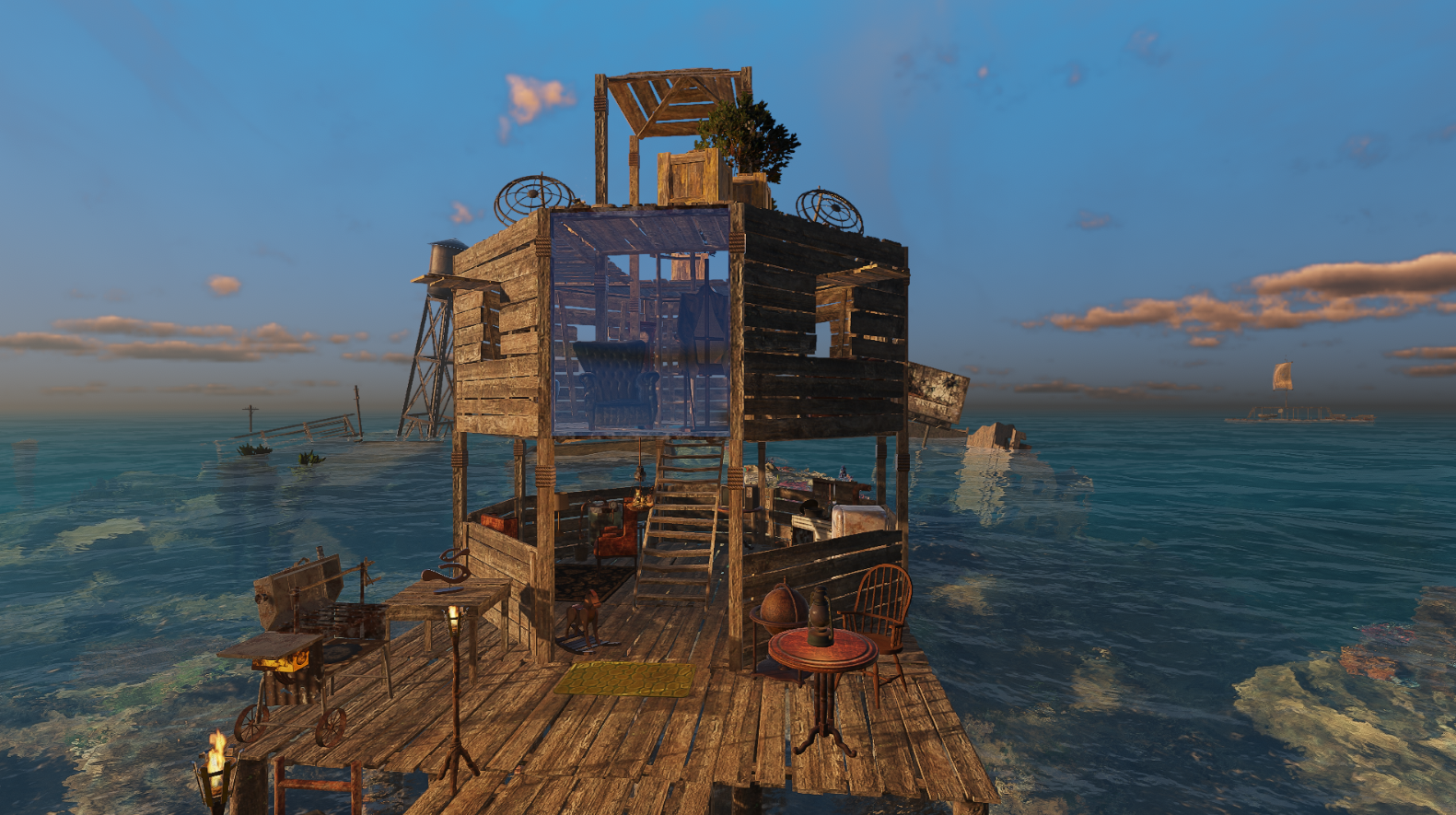 Cozy Base Image Sunkenland Waterworld Themed Survival ModDB