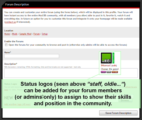 Fill out your forums description