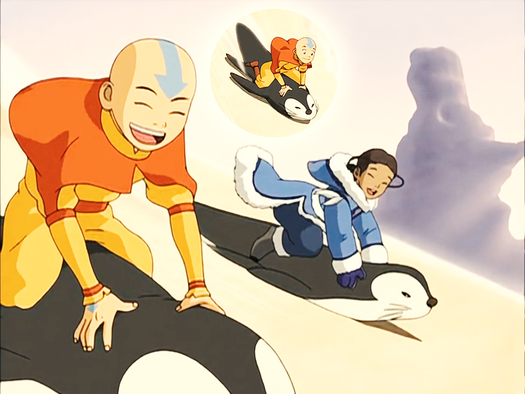 Katara_Avatar_Aang_-_Penguin_sledding.jpg