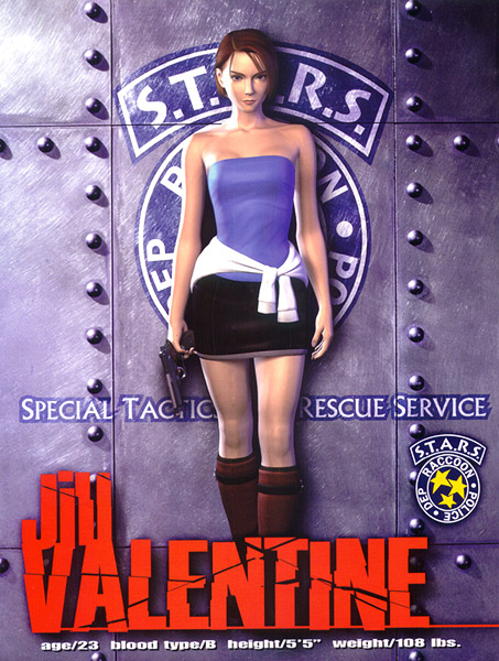 jill valentine resident evil. female game character Jill