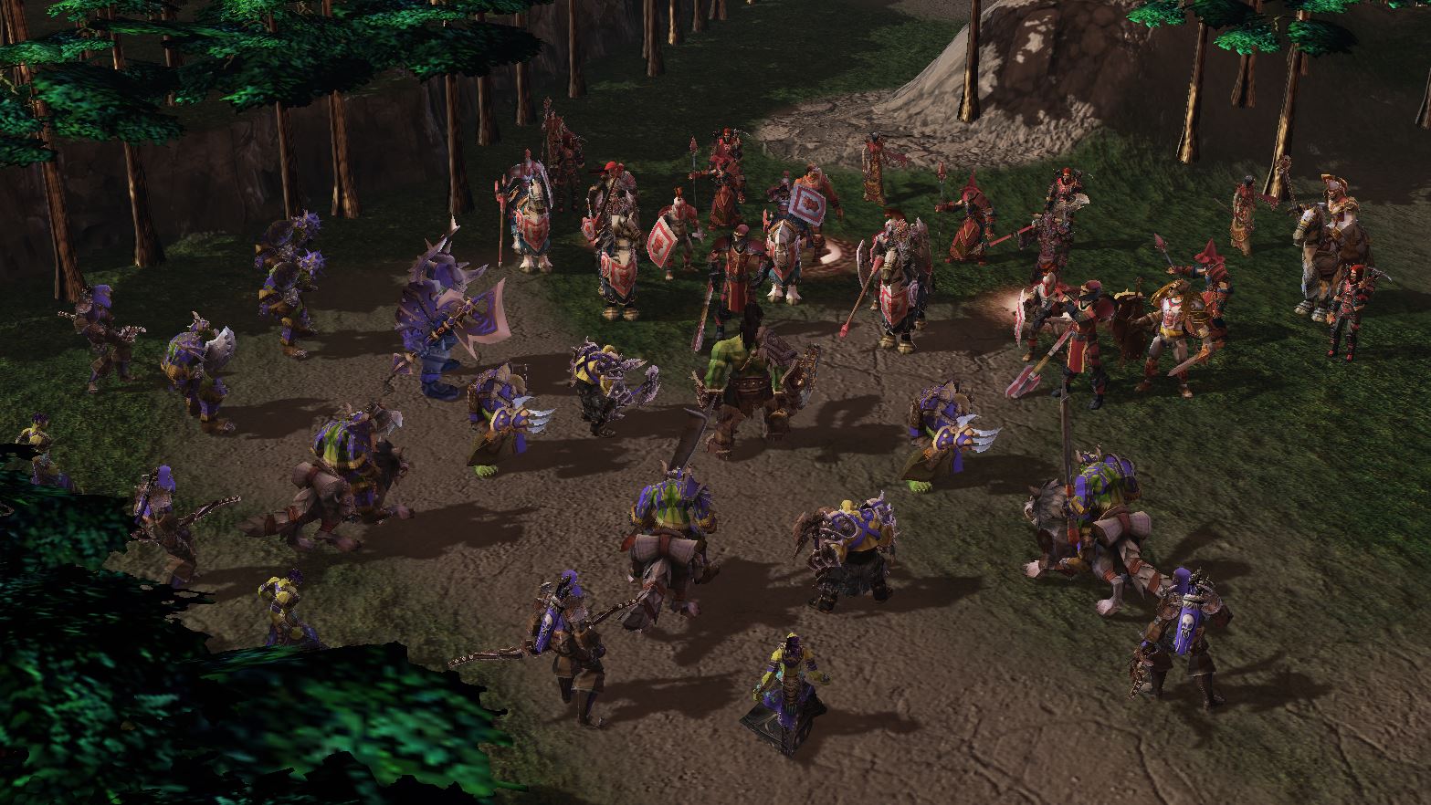 Orcs meeting Stromgarde in battle.