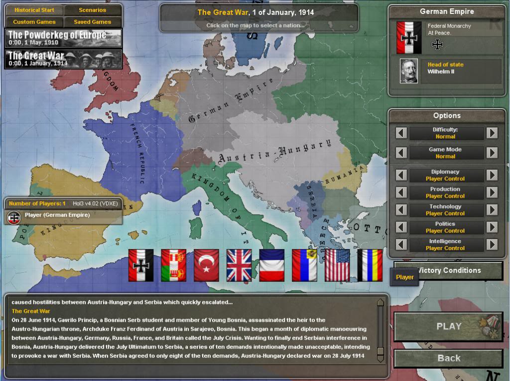 WW1 Mod for Hearts of Iron 3: TFH