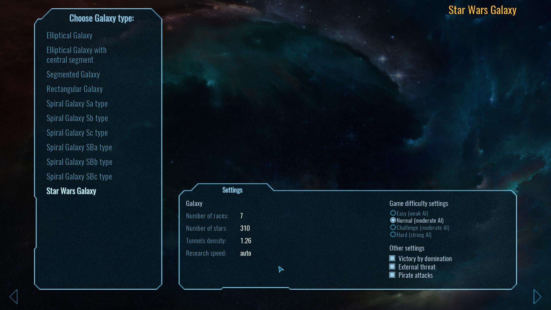 Is it possible in Stellaris to customize the Galaxy without mods