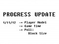 Progress: Player Place Holder, Time & Block Size Query