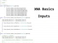 XNA Basics - Inputs