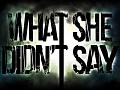 Hello world! - What She Didn't Say announcement