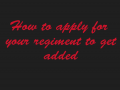 How to apply to add your regiment to the pack!
