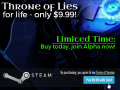 Throne of Lies Alpha+ Keys Only $9.99 for Life! Play today!