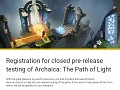 Closed pre-release testing of Archaica