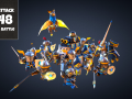 Android puzzle "Horde Attack: 2048 Medieval Battle"