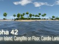 Alpha 42 - Lagoon Island, Campfire on Floor, Candle Lantern