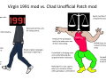 Virgin 1991 mod vs Chad Unofficial Patch mod