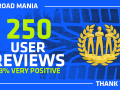 250 USER REVIEWS! 93% VERY POSITIVE