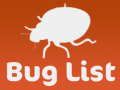 Beta 1  - The Bug List