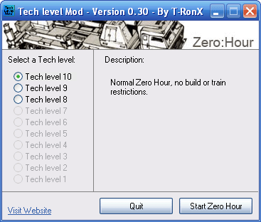 Tech level Mod v0.3 for C&C Generals Zero Hour