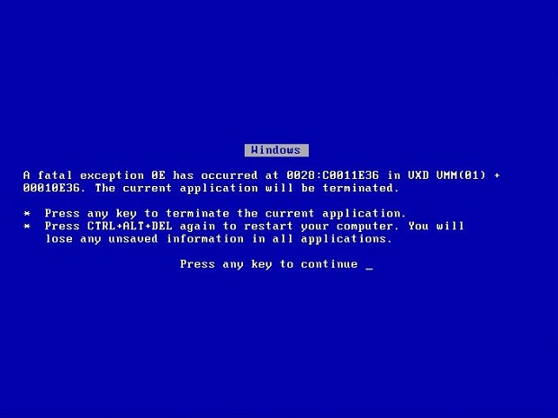 BSOD for office projector