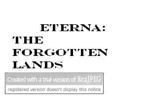 Eterna: The Forgotten Lands - Demo